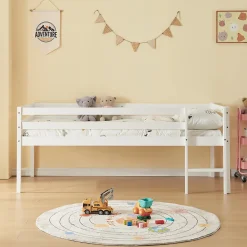 Enfant [En.Casa] Lit enfant Siikalatva bois de pin 90 x 200 cm blanc en.casa