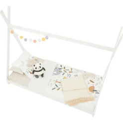 Enfant Idimex Lit enfant tipi ELIN, 90 x 190 cm en pin massif lasuré blanc