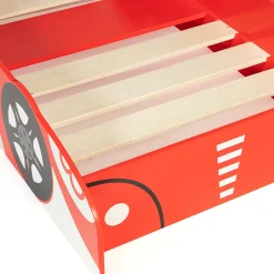 IDMarket Lit enfant voiture formule 1 TEDDI 70 x 140 CM rouge Discount
