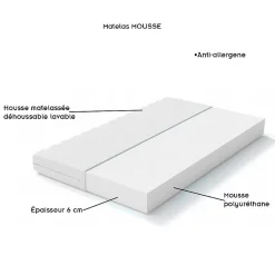 Monmobilierdesign Lit enfant 180X90 Blanc Motif éléphant + matelas mousse avec tiroir Clearance