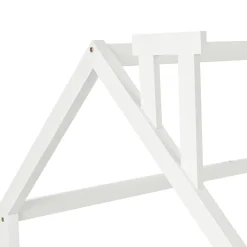 Enfant Okwish Lit Enfant 90x200 cm - Lit Simple Design Cheminée pour Petit Espace - Sans Matelas - Bois de Pin Blanc