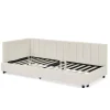 Blackcolors Lit enfant 90x200 cm, velours, dossier haut - beige Clearance