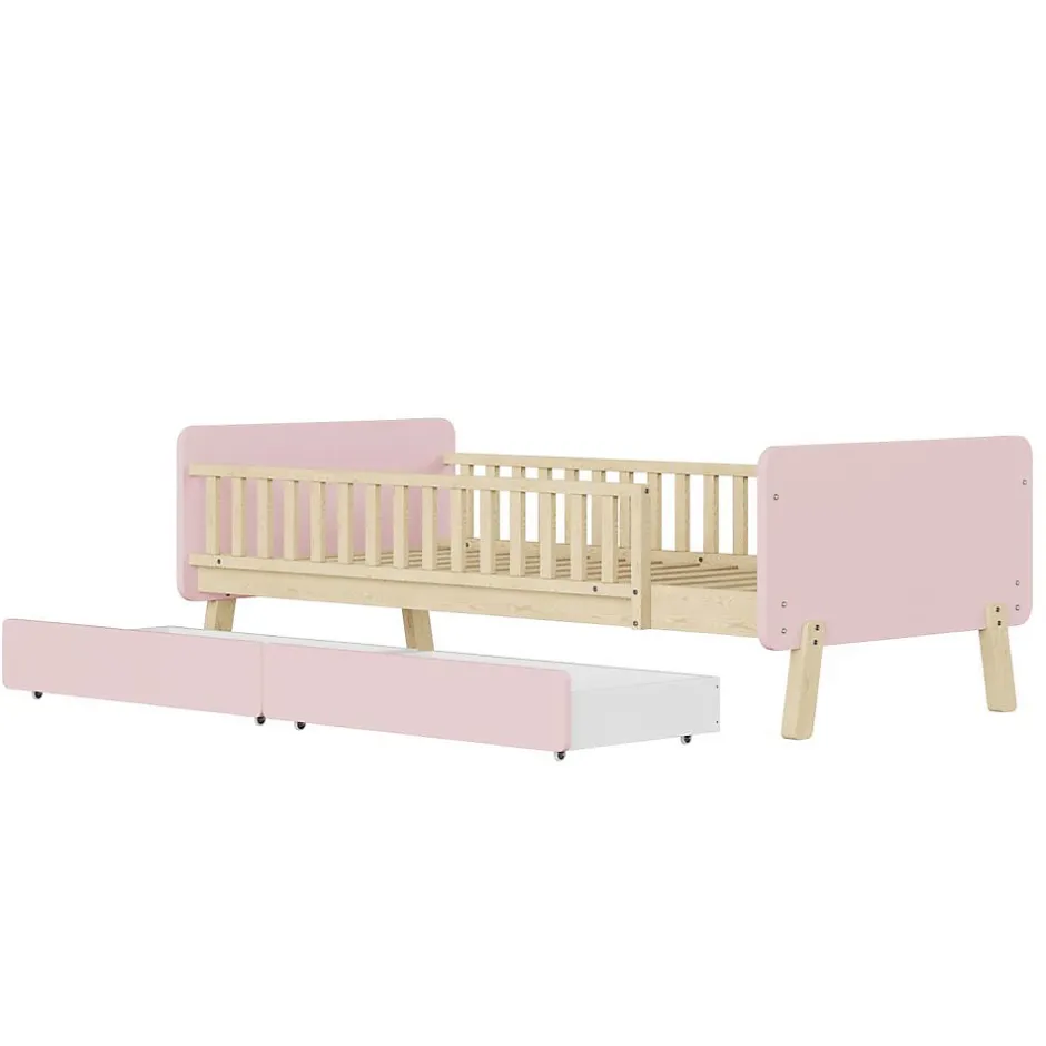 Blackcolors Lit Enfant 90X190Cm Bois Rose Clearance