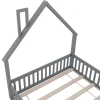 Blackcolors Lit Enfant 140X200Cm Cheminée Pin Gris New