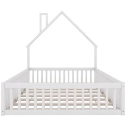 Blackcolors Lit Enfant 140X200Cm Cheminée Pin Blanc Discount