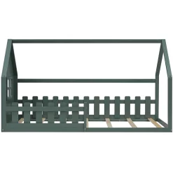 Blackcolors Lit Enfant 90x200cm Rebord Maison Vert Sale