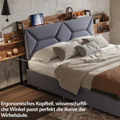 Fortuna lai Lit Ergonomique, 160x200, Avec Rangement Hot