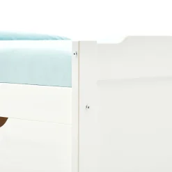 Idimex Lit fonctionnel MIA 90 x 190 cm, en pin massif lasuré blanc