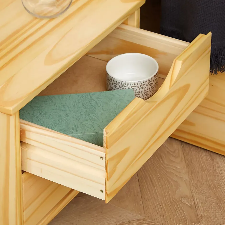 Idimex Lit fonctionnel SABRINA 90x190 cm, en pin massif naturel New