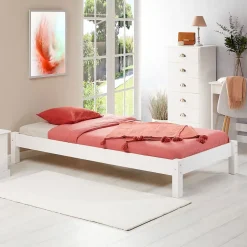 Idimex Lit futon TAIFUN, 90 x 190 cm, en pin massif lasuré blanc Online