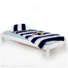 Idimex Lit futon TAIFUN, en pin massif, 90 x 200 cm, lasuré blanc Clearance