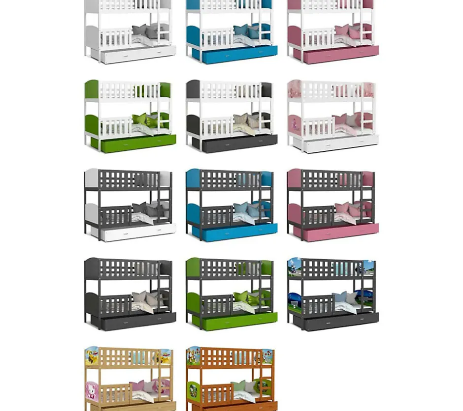 Idimex Lit futon THOMAS, en pin massif, 100 x 200 cm, lasuré blanc