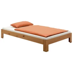 Idimex Lit futon THOMAS, en pin massif, 100 x 200 cm, lasuré couleur campagne