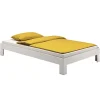 Idimex Lit futon THOMAS, en pin massif, 90 x 200 cm, lasuré blanc