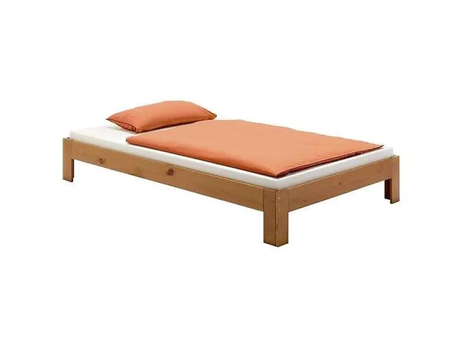Idimex Lit futon THOMAS, en pin massif, 120 x 200 cm, lasuré couleur campagne Best