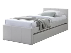 Vente-unique Lit gigogne 90 x 190 cm - Tissu - Beige - DORITALO Sale