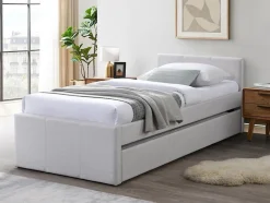 Vente-unique Lit gigogne 90 x 190 cm - Tissu - Beige - DORITALO Sale