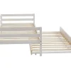 Vente-unique Lit gigogne AEDAN II - 2 x 90 x 190 cm - Pin massif et MDF - Blanchi Hot