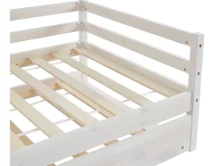 Vente-unique Lit gigogne AEDAN II - 2 x 90 x 190 cm - Pin massif et MDF - Blanchi Hot