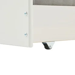 Idimex Lit gigogne avec rangements JESSY, 90 x 190 cm en pin massif lasuré blanc Online