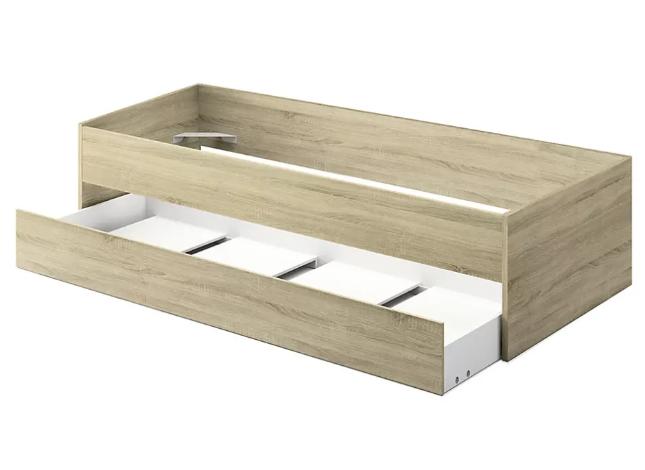 Pegane Lit gigogne coloris Cambrian - Hauteur 54 x Longueur 202 x Profondeur 97 cm Clearance