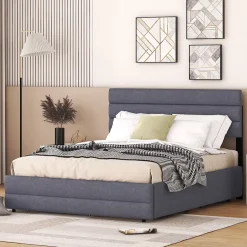 ProximaX Lit gigogne pour adulte et enfant 140 x 200cm & 90 x 190cm avec broche pour deux personnes et deux tiroirs, gris Best
