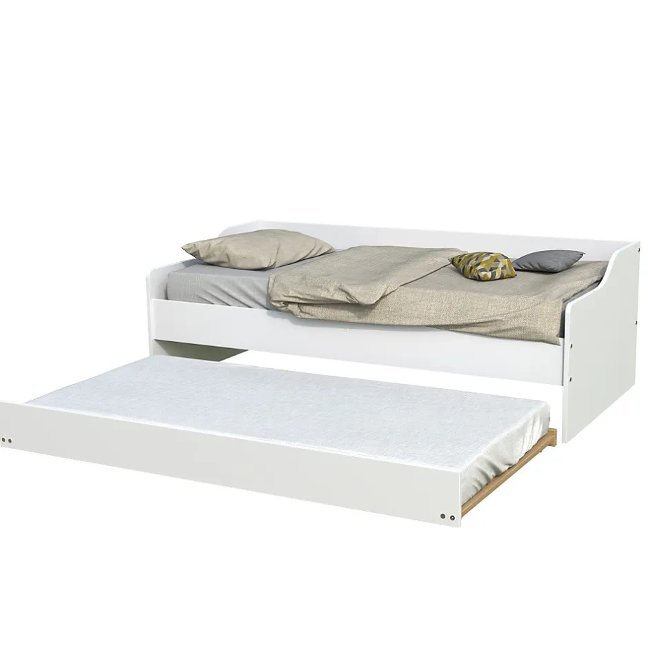 Weber Industries Lit gigogne SWEET 90x190 + 2 sommiers + 1 tiroir-lit / Blanc Clearance