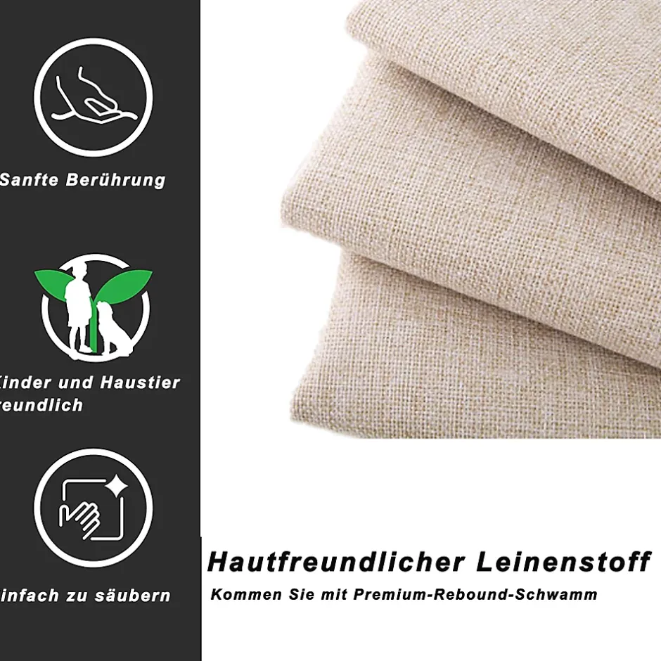 Okwish Lit gigogne 90x200 cm - Lit simple enfant avec tiroirs et lit d'appoint, sans matelas - Revêtement en lin, Beige Sale