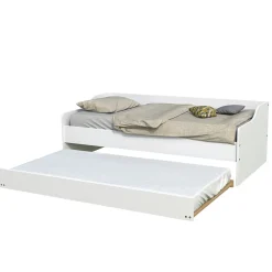 Bb Loisir Lit gigogne 90x190cm blanc SWITY Blanc inclus sommier et 1 tiroir lit Best