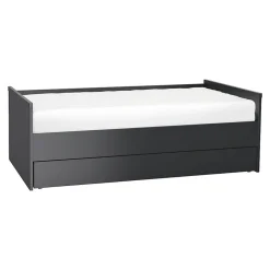 Petits-Meubles Lit gigogne 90x200cm sommier inclus Vox Young User Noir