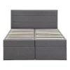 Fortuna lai Lit Haut 140x200cm, Métal, Bureau avec Rangement, Noir Discount