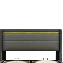 Blackcolors Lit Hydraulique 140X200Cm Led Sommier Gris