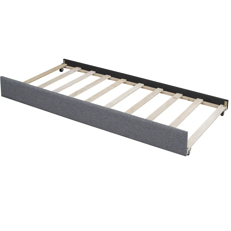 Fortuna lai Lit individuel, 90x200cm, avec roulettes, Gris