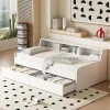 Enfant Fortuna lai Lit individuel 90x200cm, avec tiroirs, Blanc