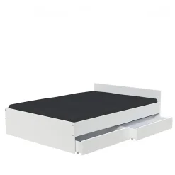 Weber Industries Lit KAPPA 140x190 cm + 2 tiroirs / Blanc