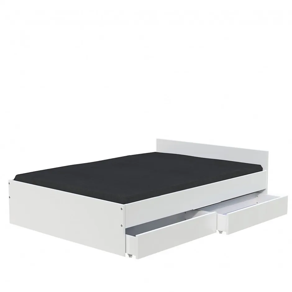 Weber Industries Lit KAPPA 140x190 cm + 2 tiroirs / Blanc