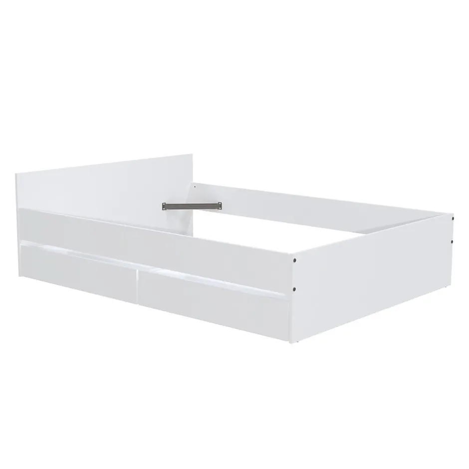 Weber Industries Lit KAPPA 140x190 cm + 2 tiroirs / Blanc
