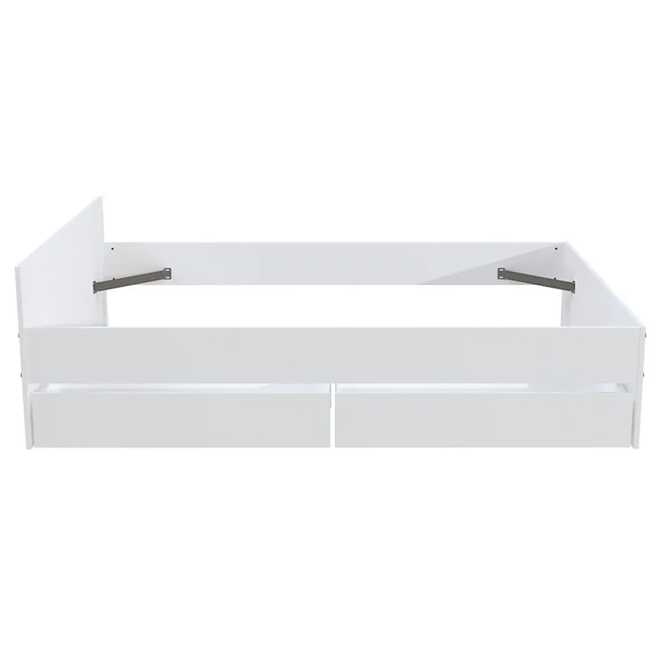 Weber Industries Lit KAPPA 140x190 cm + 2 tiroirs / Blanc