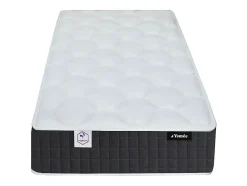 Vente-unique Lit électrique de relaxation tout plots + matelas ressorts ensachés et mémoire forme - 2 x 70 x 190 cm - Chêne - PHANES de YSMÉE
