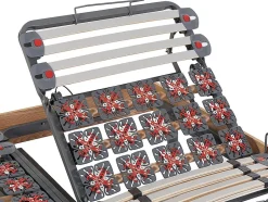 Vente-unique Lit électrique de relaxation lattes et plots + matelas accueil latex - 2 x 90 x 200 cm - Chêne - PANDORA II de YSMÉE