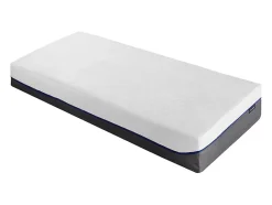 Vente-unique Lit électrique de relaxation tout plots + matelas mémoire de forme - 2 x 90 x 200 cm - Blanc - HESIODE III de YSMÉE Outlet