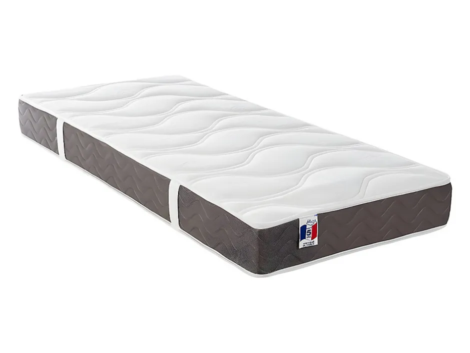 Vente-unique Lit électrique de relaxation tout plots + matelas 100% latex 3 zones - 2 x 70 x 190 cm - Noir - JUPITER de YSMÉE