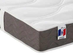 Vente-unique Lit électrique de relaxation tout plots + matelas 100% latex 3 zones - 2 x 70 x 190 cm - Noir - JUPITER de YSMÉE