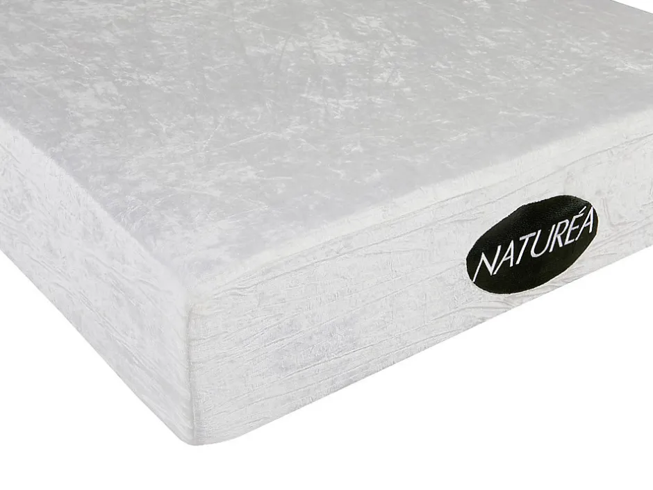 Vente-unique Lit électrique de relaxation lattes et plots + matelas mémoire de forme et bambou - 2 x 90 x 200 cm - Chêne - DAMYSOS de NATUREA