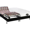 Vente-unique Lit électrique de relaxation tout plots + matelas mémoire de forme et bambou - 2 x 90 x 200 cm - Noir - LYSIS III de NATUREA