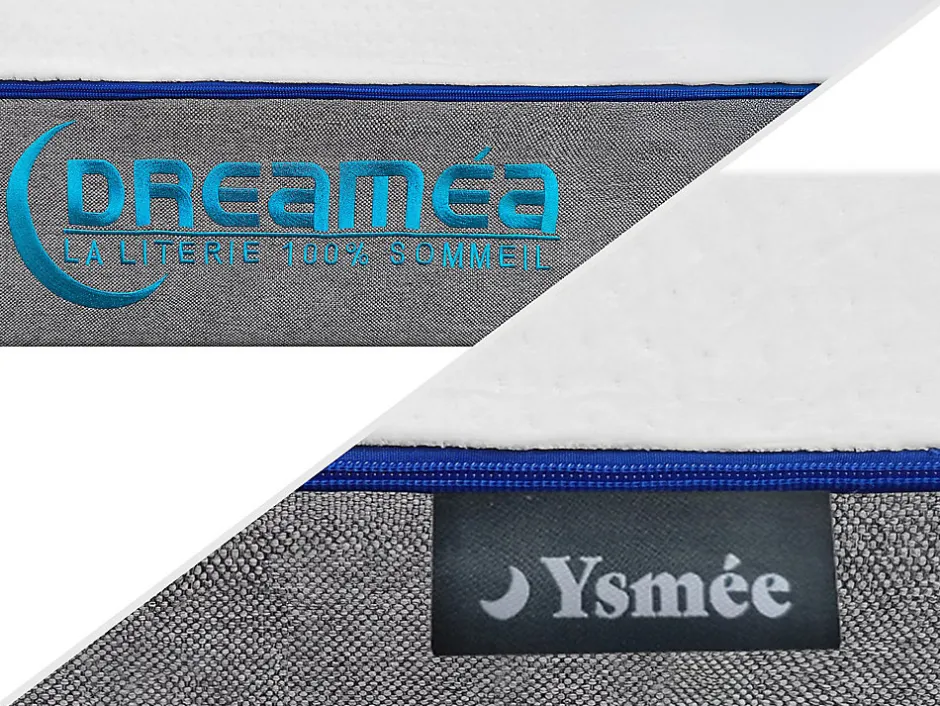 Vente-unique Lit électrique de relaxation tout plots + matelas mémoire de forme - 2 x 80 x 200 cm - Blanc - HESIODE III de YSMÉE Best