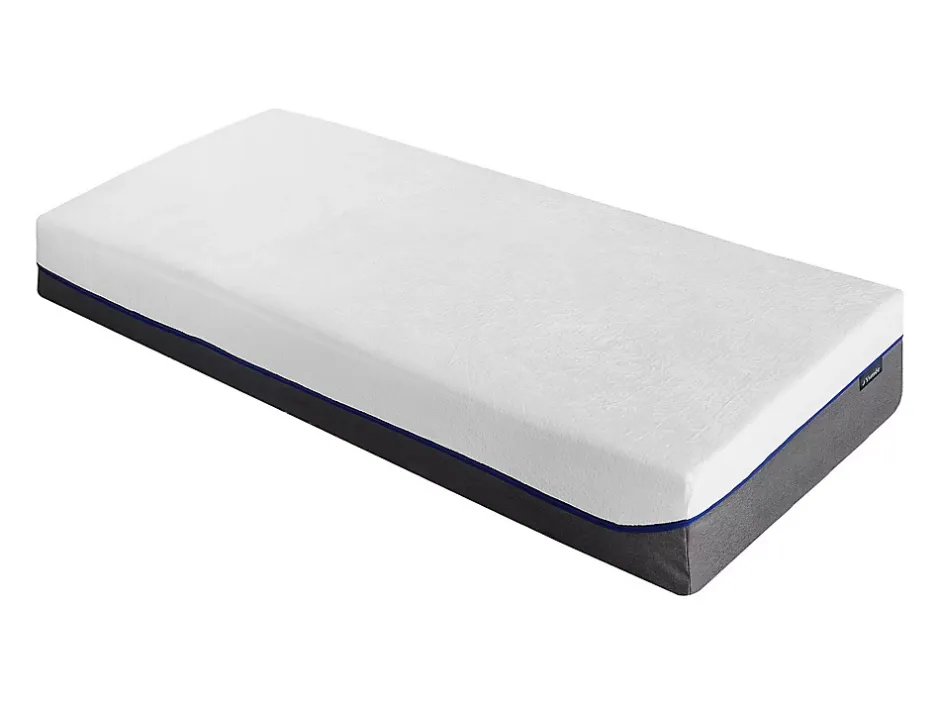 Vente-unique Lit électrique de relaxation tout plots + matelas mémoire de forme - 2 x 80 x 200 cm - Noir - HESIODE III de YSMÉE