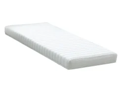 Vente-unique Lit électrique de relaxation lattes et plots + matelas accueil latex - 2 x 80 x 200 cm - Blanc - PANDORA II de YSMÉE
