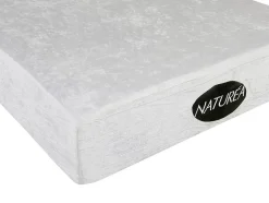 Vente-unique Lit électrique de relaxation tout plots + matelas mémoire de forme et bambou - 2 x 80 x 200 cm - Blanc - LYSIS III de NATUREA Outlet
