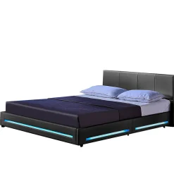 Brand Home Deluxe Lit LED ASTEROID gris foncé 160 x 200 cm Online